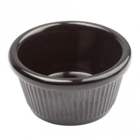 Winco - Fluted Ramekin, 2 oz Black Melamine