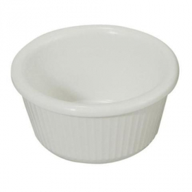 Winco - Fluted Ramekin, 3 oz White Melamine