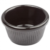 Winco - Fluted Ramekin, 4 oz Black Melamine