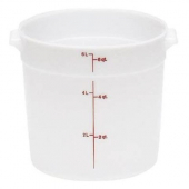 Cambro - Poly Rounds Food Storage Container, 6 Quart Round White Poly Plastic