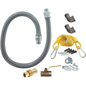 Dormont - Gas Flex Hose with Quick Disconnect Valve Kit, .75"x4' Flexible Hose, each