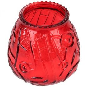 Low Boy Candles, Ruby Red, Burns Approx 45 Hours