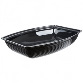 Cambro - Camwear Bowl, 12 Qt Black Ribbed Rectangular, each