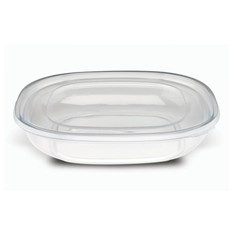 Fresh &#039;n Clear Catering Bowl, 80 oz. Clear PET Plastic