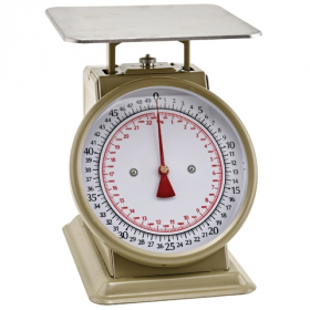 Winco - Kitchen Scale, 50 Lb Heavy Duty Stainless Steel with 8&quot; Platform