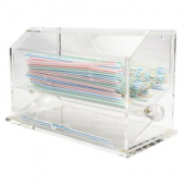 Winco - Straw Dispenser, Clear Acrylic 10.75x4.75x7