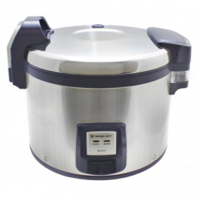 Rice Cooker, 30 Cup Stainless Steel, with Aluminum Cook Pot, Spatula and Measuring Cup, each