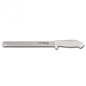 Dexter Russell - SoftGrip Roast Knife, 12&quot; Scalloped Blade with White plastic Handle, each