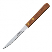 Winco - Steak Knife with Pointed Tip, 4&quot; Blade with Wood Handle, 12 count