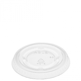 Amhil - Portion Cup Lid, Fits 1.5, 2 and 2.5 oz Cups, Clear Plastic