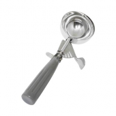 Choice #30 Round Stainless Steel Squeeze Handle Disher - 1.25 oz.