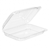 Inline Plastics - SureLock Hinged Lid Mini Muffin/Cupcake Container, Clear PET Plastic, 9x7x2