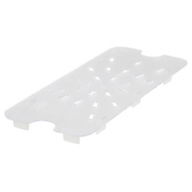 Winco - Food Pan Drain Shelf, 1/3 Size Clear PC Plastic