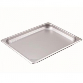Winco - Steam Table Pan, 1/2 Size Straight Sided 25 Gauge Stainless Steel, 1.25&quot; Deep