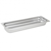 Winco - Steam Table Pan, 2.5&quot; Deep Half-Long 25 Gauge Stainless Steel, Anti-Jam