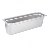 Winco - Steam Table Pan, 6&quot; Deep Half-Long 25 Gauge Stainless Steel, Anti-Jam