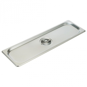 Winco - Steam Table Pan Solid Cover, Fits Half-Long 25 Gauge Stainless Steel Pans, each