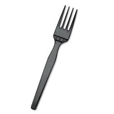Dixie Ultra Smartstock - Fork Refill, 6.5&quot; Black Plastic, 24/40 count