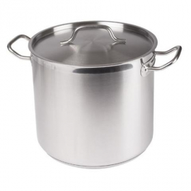 Winco - Stock Pot, 16 Quart Stainless Steel with Cover