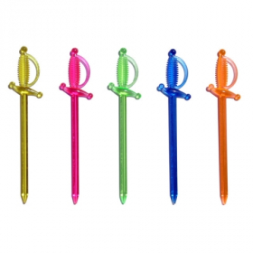 Sword Pick, 3&quot; Assorted Colors, 10/1000 count