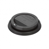 Solo - Traveler Dome Lid, Black PS Hot Drink Lid with Sip Hole, Fits 10-24 oz, 1000 count