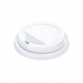 Solo - Traveler Dome Lid, White PS Hot Drink Lid with Sip Hole, Fits 10-24 oz, 1000 count