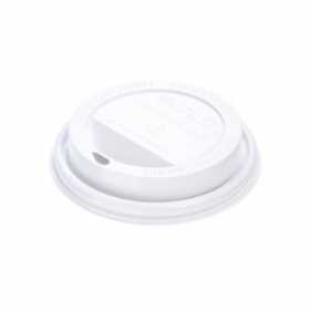 Solo - Traveler Dome Lid, White PS Hot Drink Lid with Sip Hole, Fits 10-24 oz, 1000 count