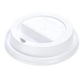 Solo - Lid, White Poly Dome Hot Drink Lid with Sip Hole, Fits 12-24 oz