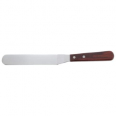 Winco - Bakery Spatula with Offset, 6.5x1.3125 Blade, Stainless Steel with Wooden Handle