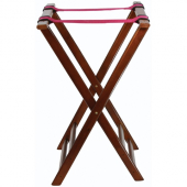 Winco - Folding Tray Stand, 32&quot; Walnut Rubberwood