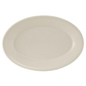 Tuxton - Reno Platter with Wide Rim, 11.625x8 Eggshell China, 12 count