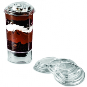 Fineline Settings - Tiny Tempations Triangle Tumbler, 3.5 oz Clear Plastic, 200 count