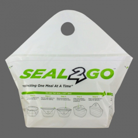 Seal-2-Go Plastic Bag with Handle and Tamper Evident Seal, 21x19