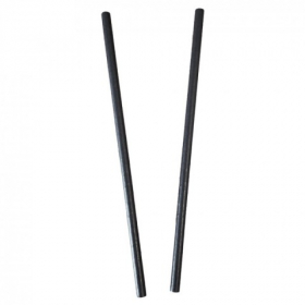 Unwrapped Paper Straw, 7.75" Jumbo Black