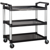 Winco - Utility Cart, 3 Tier Black, 40.75x19.5x37.375