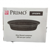 Primo - Food Container, 32 oz Round Black Base, 200 count