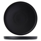 Tuxton - Zion Straight Side Plate, 10.75 Matte Black, 12 count