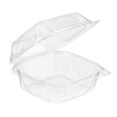 Inline Plastics - VisiblyFresh Container, 6x6x3 Hinged Clear Plastic