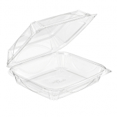 Inline Plastics - VisiblyFresh Container, 9x8x3 Hinged Clear Plastic