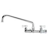 Krowne Metal - Silver Series 8&quot; Center Wall Mount Faucet, 12&quot; Spout