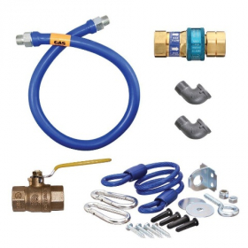 Dormont - Gas Hose Kit, Quick Disconnect, 48&quot;x.75&quot;, Contains SnapFast QD, 1 full port valve, 2 90 De