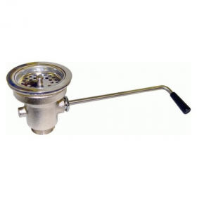 GSW - Twist Handle Waste Valve with Strainer, 3.5&quot; Sink Opening and 2&quot; Drain Outlet, each
