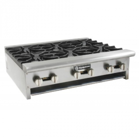 GSW - Countertop Hot Plate with 10 Burners, 60x30x10, Total BTU 320,000