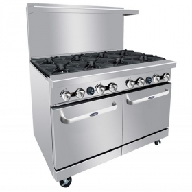 Atosa - CookRite Gas Range with 8 Open Burners and 2 26&quot; Ovens, 48x31x57.375 Natural Gas, each