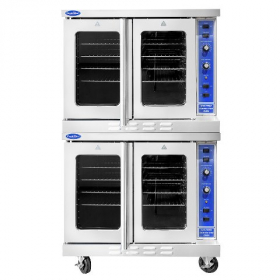 Atosa - CookRite Gas Convection Oven (Bakery Depth) Double Deck with 10 Shelves, 38x48x69 Stainless