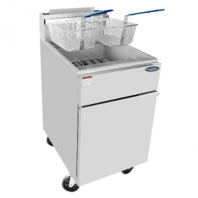 Atosa - CookRite Deep Fryer, 75 Lb Heavy Duty Stainless Steel Natural Gas, 170,000 BTU, each