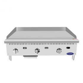 Atosa - CookRite Thermostatic Griddle with 3 Independent Manual Control Burners, Countertop 36x28.6x
