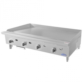 Atosa - CookRite Thermostatic Griddle with 4 Independent Manual Control Burners, Countertop 48x28.6x