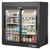 True - Refrigerated Glass Door Merchandiser with 2 Doors and 3 Shelves, 36x22x40 Stainless Steel Cou