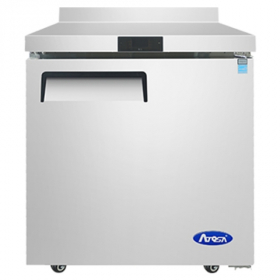 Atosa - Worktop Freezer with Backsplash, 1 Solid Door with 1 Shelf and 4 Castors, 7.2 Cu. Ft. Capaci